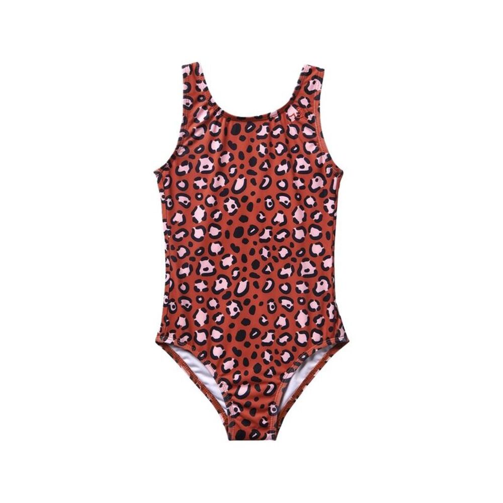 Seaesta Surf Girls  Calico Crab Hibiscus Swimsuit, Brown